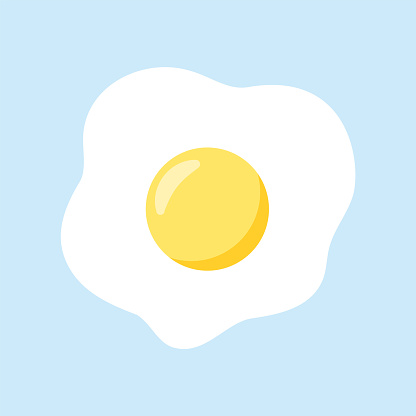 vector background with a fried egg for banners, cards, flyers, social media wallpapers, etc.