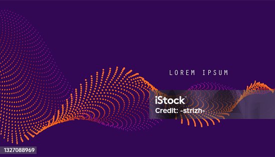 istock Vector background with color abstract wave dots 1327088969