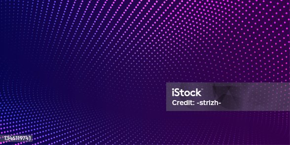 istock Vector background with color abstract wave dots 1346119741