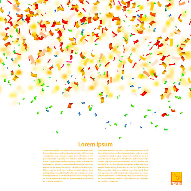 векторный фон с конфетти. образец для своего праздничного проекта. - sparks stock illustrations