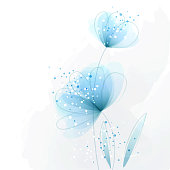 Vector background with delicate flowers