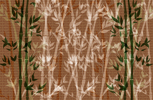 Vector Bamboo Background, Graphic Backdrop Template, Colorful Illustration, Bamboo Forest, Textured Background.