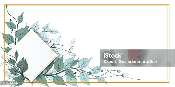 istock Vector banners set with green leaves on white background. Exotic botanical design for cosmetics, perfume, beauty salon, travel agency, florist shop. Best as wedding invitation cards 1330432375
