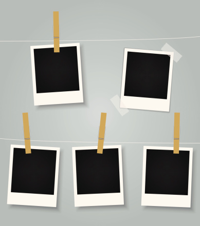 Vector Blank Instant Photo Prints Collection