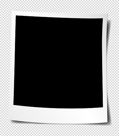 Vector blank picture frame textured isolated on white background
