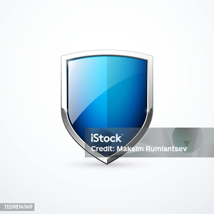 istock Vector blue shield icon 1159814149