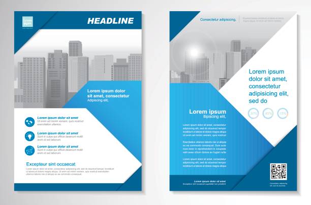 Vector Brochure Flyer design Layout template size A4, Front page and back page, infographics. Easy to use and edit. meeting drawings stock illustrations