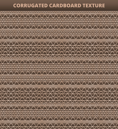 Vector brown board or cardboard texture. Background with stacks of cardboard boxes. Cardboard craft paper template.
