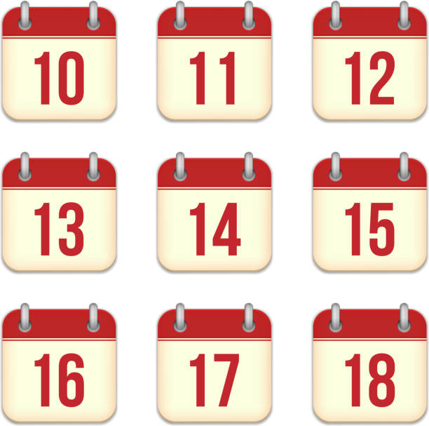 Vector calendar icons eps10 file contain transparent objects. 12 17 months stock illustrations