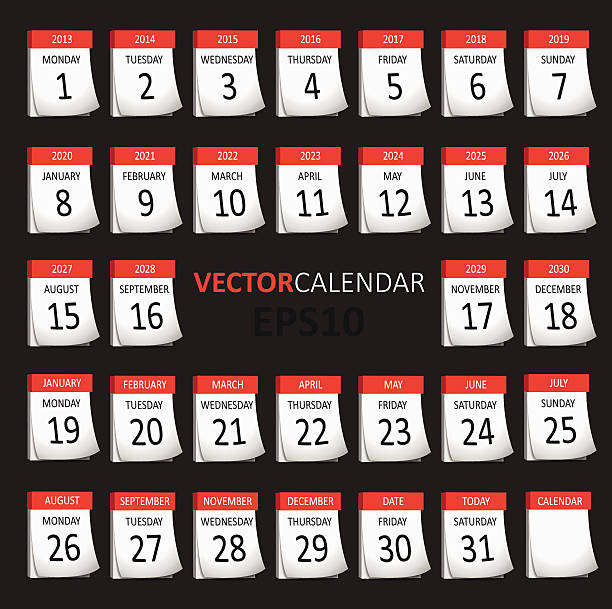 日めくりカレンダー イラスト素材 Istock