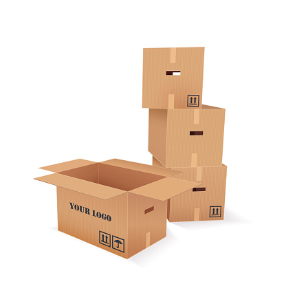 Vector Cardboard Boxes Stock Illustration Download Image Vector Cardboard Boxes Stock Illustration Download Image