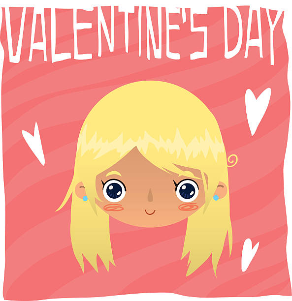 Vector cartoon Happy valentine's day. vector art illustration