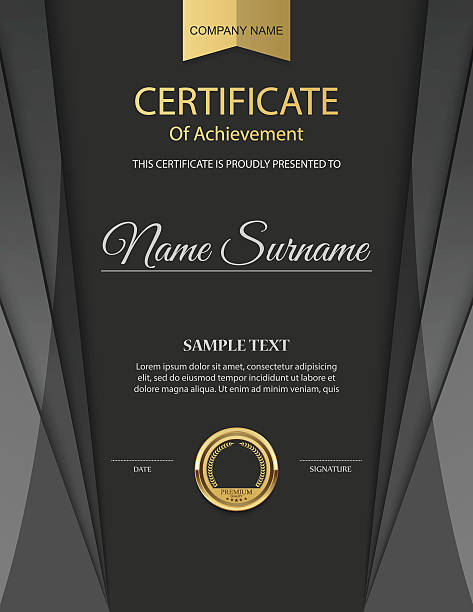 Vector certificate template. Vector certificate template. graduation patterns stock illustrations