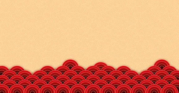 Vector Chinese traditional wave pattern background