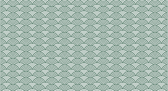 Vector Chinese traditional wave pattern background