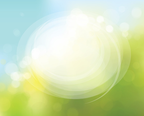 Vector circle frame on nature bokeh  background.