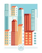 istock Vector city illustration in flat simple style 532749113