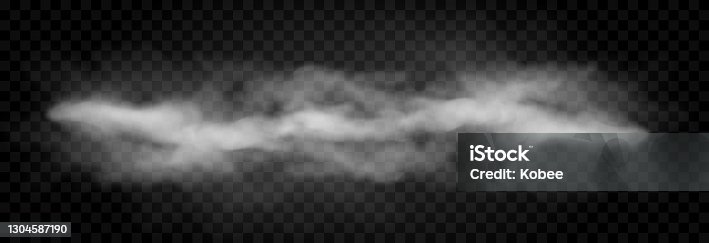 istock Vector cloud of smoke or fog. Fog or cloud on an isolated transparent background. Smoke, fog, cloud png. 1304587190