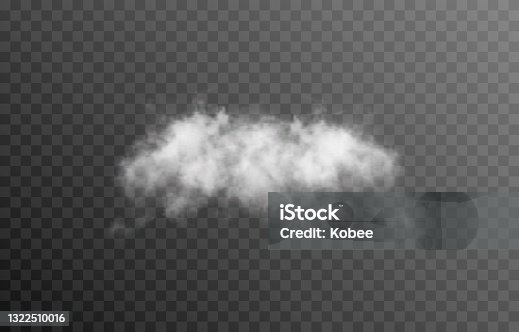 istock Vector cloud or smoke on an isolated transparent background. Cloud, smoke, fog, png. 1322510016