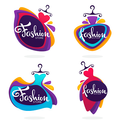 Vector Collection Of Fashion Boutique And Store Icon Label Emblems With ...