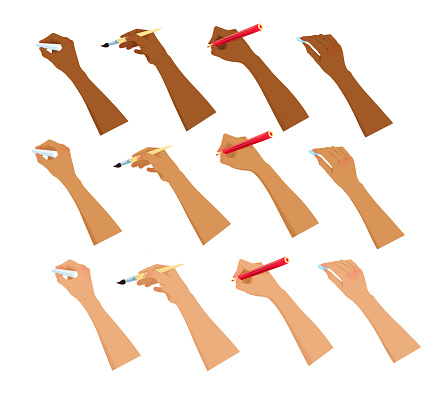 Vector collection of hands
