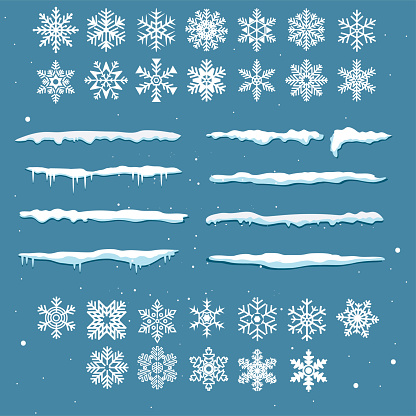 vector Collection of snowflakes