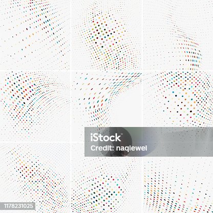istock Vector colors Half Tone dots pattern,Abstract Backgrounds Collection 1178231025
