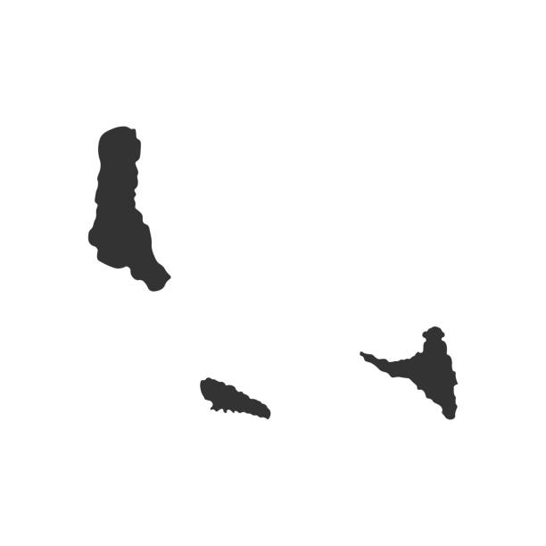 vektör komor adaları haritası - comoros stock illustrations