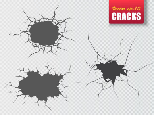 Vector cracks isolated. Illustration for your design Cracks isolated. Illustration for your design. Vector illustration hole stock illustrations
