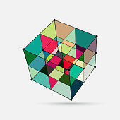 Vector cube structure pattern