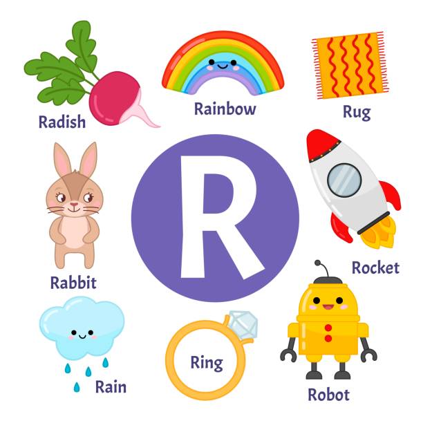 Letter R With Cartoon Rabbit Illustrations, Royalty-Free Vector ...