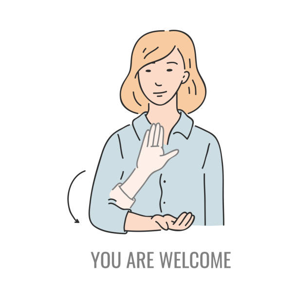 Best Sign Language Deaf Illustrations, Royalty-Free Vector Graphics