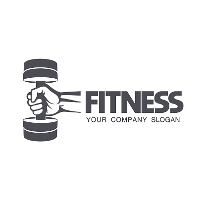 Vector design element for fitness club.