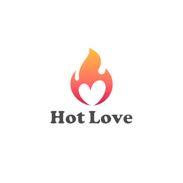 Vector design template. Hot love sign. vector art illustration
