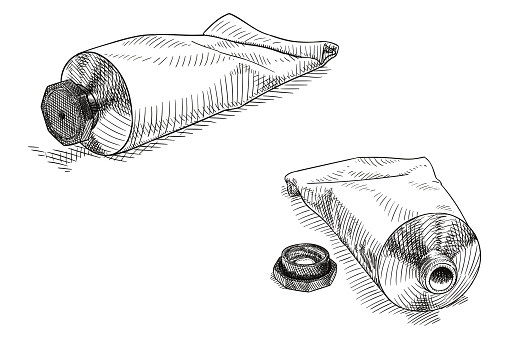 Vector drawing of a cream tube