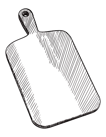 Vector drawing of a cutting board