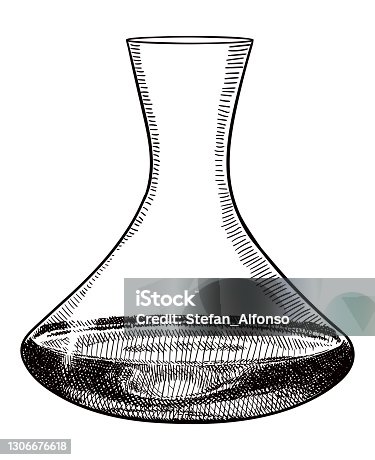 istock Vector drawing of a decanter 1306676618