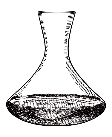 Vector drawing of a decanter