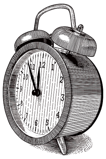 Vector drawing of alarm clock