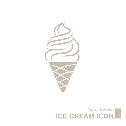 Vector drawn ice cream.