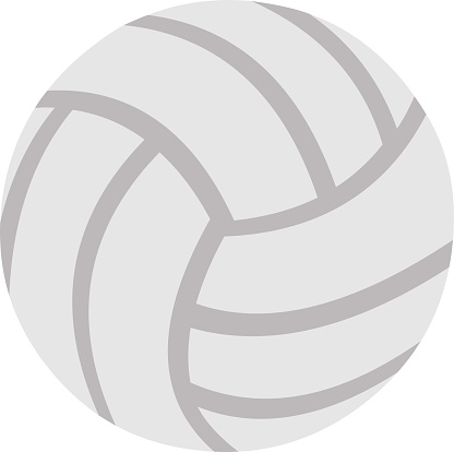 Vector emoticon illustration of a voleyball ball