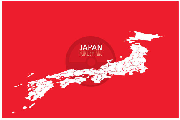 日本地図のベクトルeps。アジアの国の地図。 - 九州点のイラスト素材／クリップアート素材／マンガ素材／アイコン素材