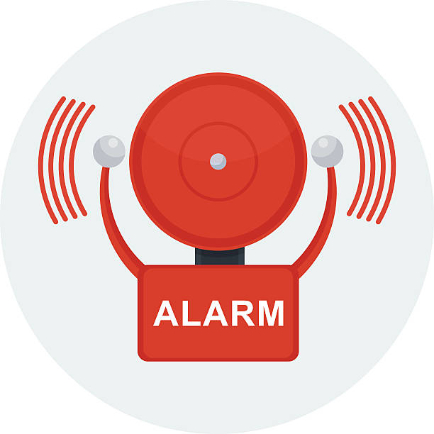 stockillustraties, clipart, cartoons en iconen met vector fire alarm - rookmelder