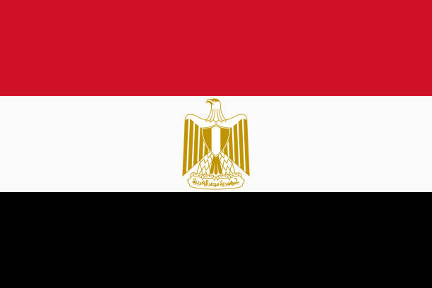 エジプトのベクトル フラグ。2:3 を割合します。エジプト国立の三色旗。トリコロール。 - エジプト点のイラスト素材／クリップアート素材／マンガ素材／アイコン素材