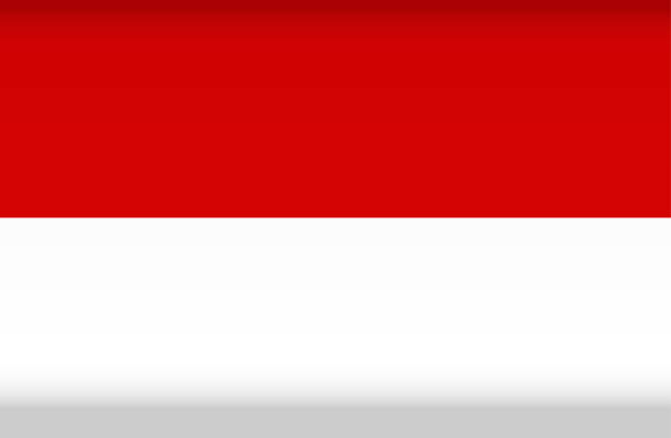 vector flag of indonesia. color symbol isolated - 印尼國旗 幅插畫檔、美工圖案、卡通及圖標