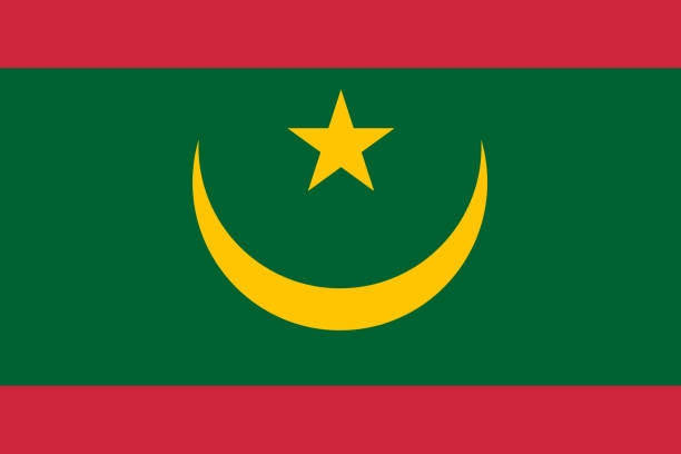 Vector flag of Mauritania. Eps 10 Vector illustration. Nouakshot vector art illustration