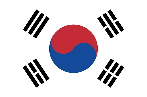 Vector flag of the Republic of South korea. National flag of South korea. illustration