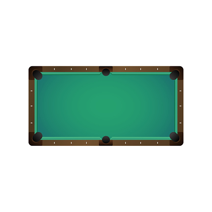 vector flat billiard pool snooker empty table