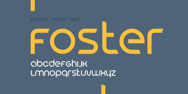 Vector geometric lowercase letter set, alphabet, font, typography vector art illustration