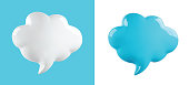 glossy cloud bubble, vector illustration
